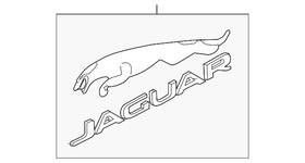 T2h26823 Jaguar Genuine Deck Lid Emblem