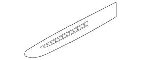 T4n25068 Jaguar Genuine Fender Insert Emblem