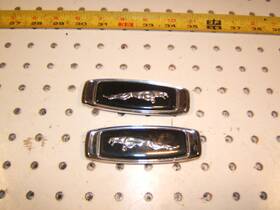 Jaguar Xj6 89-91 2 Genuine Vp Side L And R Black /chrome Plastic Oem Emblem Type 5