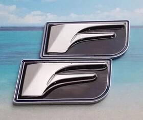Em1610 Jdmotive 2x F-sport Auto Aluminum Badge Emblem For Lexus Fender Isf Gsf Is350 Es Ls500h