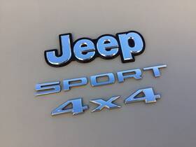 519745370-519536000 Jeep 2015-2018 Renegade Sport 4x4 Tailgate Emblem Set Logo Letters Badge Oem