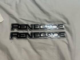 520050580 Jeep 2015-2021 Renegade Doors Emblems Pair Both Of 2 Used Oem Factory