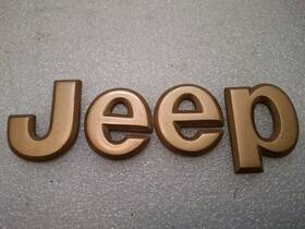 55295442 Jeep 1993-1998 Grand Cherokee Rear Liftgate Emblem Logo Badge Gold J Only Oem