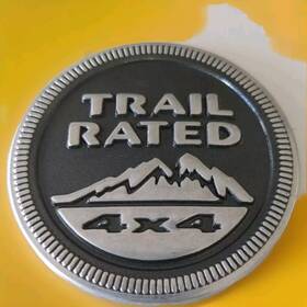 68271972aa Jeep 2005-18 Trail Rated 4x4 Front Fender Emblems Badge Nameplate With Adhesive