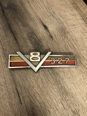 968903-b Jeep 327 V8 Emblem Badge Original Wagoneer Automotive Collectible