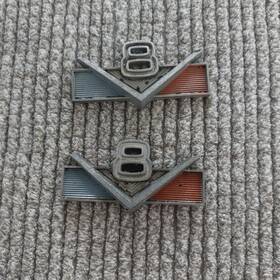 986182amc Jeep 1970s Amc Wagoneer Comando Inch V8 Name Plate Badge Fender Emblem Vintage Oem
