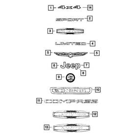 68243731aa Jeep Oe Front Hood Emblem