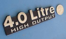 55295281 Jeep Oem Xj 4.0 Litre High Output Emblem Black/chrome 91-96 92 93 94 95