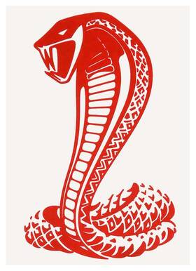 Fd5675 Jim Osborn Reproductions 1976-77 Mustang Ii Cobra Snake Fender Decal - Red Lh