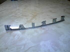 203024 Kaiser Nice Used Chrome Hood Nameplate Emblem 1948 Special 6 And Custom