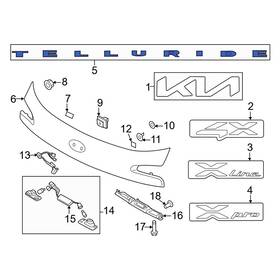86310s9600 Kia Oe Rear Hatch Emblem