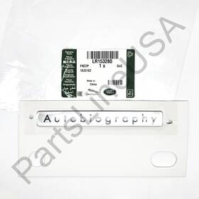 Lr153280 Land Rover Genuine Autobiography Plate Range 2022 Silver/black Lr1532