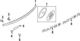 Lr167716 Land-rover Genuine Hatch Emblem
