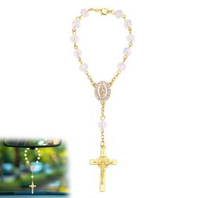 1079479 Lasuroa Rosary For Car Mirror Hanging Stylish Rear View Medium Transparent