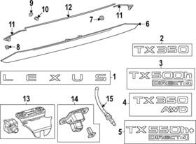 75441-0e200 Lexus Genuine Nameplate
