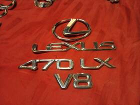 7544460020 Lexus Lx470 Liftgate Back Door Nameplates And Emblem 4pc Set 1998-2007 Oem