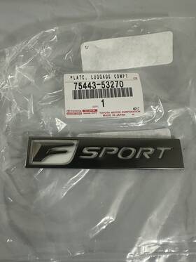 75443-53270 Lexus / Toyota Is250 Is350 2014-2017 Oem Genuine Rear Fsport F Sport Emblem