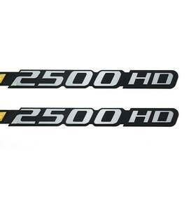 345z171du-12 Lhbaoluo Pair Set 2500 Hd Emblems Front Side Door Car 3d 2500hd Badge Decal Yellow