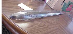 28h-18778 Lincoln 1946-48 Zephyr Hood Ornament Base Chrome