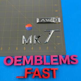 7h63-5443504-aa Lincoln 2010-2019 Mk T Town Car Awd Oem Factory Chrome Rear Trunk Emblem Set