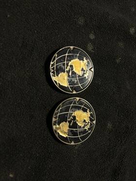 9093082 Lincoln X2 1998 2002 Navigator Driver Passenger Door Gold Globe Emblems