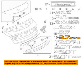 Dp5z-9942528-e Lincoln Ford Oem 13-16 Mkz Trunk Lid-emblem Badge Nameplate Dp5z9942528e