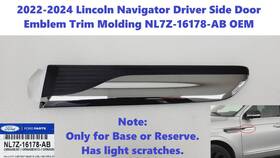 Nl7z-16178-ab Lincoln 2022-2024 Navigator Driver Side Door Emblem Trim Molding