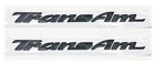 Lmf2508 X2 New Pontiac Firebird Trans Am Door Plate Emblem Letters Black