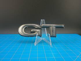 9865874 Mazda Vintage 71-76 Vega Gt Chrome Black Fender Metal Emblem Oem Badge