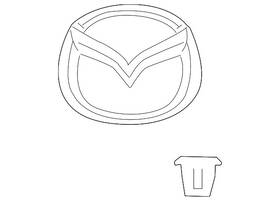 Bn8v-51-730a Mazda Genuine Emblem