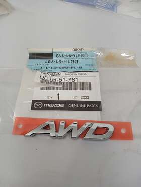 Dd1h-51-781 Mazda 2016 - 2020 Cx-3 Cx-5 Cx-9 Rear Chrome Awd Emblem Oem