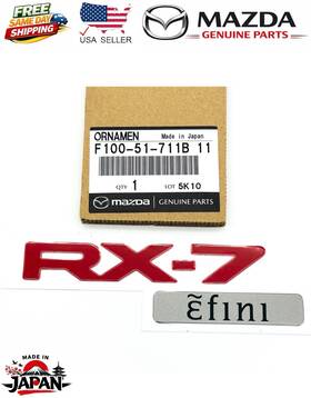 F100-51-711b11 Mazda Genuine Rx7 Rx-7 Fd3s Enfini Rear Red Emblem Ornament Badge F100-51-711b