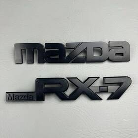 Fb0251712 Mazda 1986-1988 Rx-7 Rx7 Fc S4 Rear Emblem Badge Logo Nameplate Set Black Oem