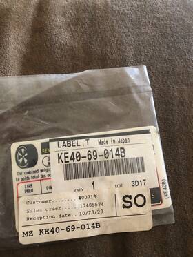 Ke40-69-014b Mazda New Oe Genuine 2013-2021 Cx-5 Tire Press Label Pressure Decal