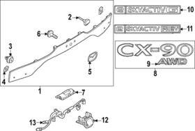 Kryd-51-780 Mazda Genuine Hatch Emblem