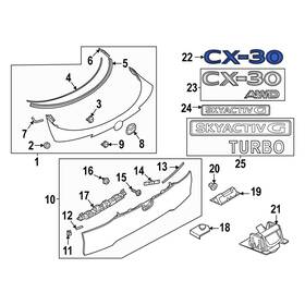 Dfs451720 Mazda Oe Rear Hatch Emblem