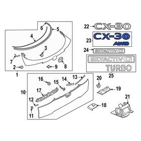 Dfs851720 Mazda Oe Rear Hatch Emblem