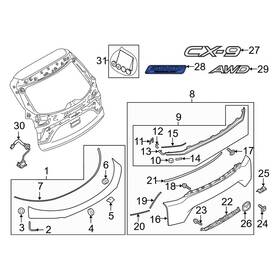 Ta0a51771 Mazda Oe Rear Hatch Emblem