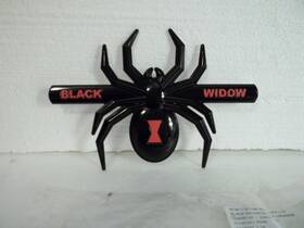 U39787-01 Mcm Custom Vehicles Llc Customs Black Widow Spider Edition Emblem Badge Universal