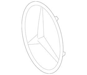 000-888-18-00 Mercedes-benz Genuine Emblem Assembly