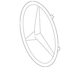 0008176007 Mercedes-benz Genuine Grille Emblem