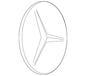 099-810-85-00-9696 Mercedes-benz Genuine Emblem