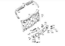166-817-34-00 Mercedes-benz Genuine Model Badge