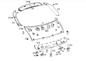 166-817-64-00 Mercedes-benz Genuine Model Badge