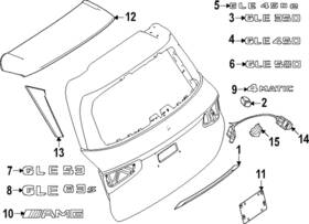 167-817-41-00 Mercedes-benz Genuine Nameplate