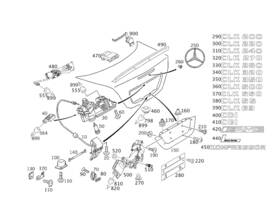 171-817-07-15 Mercedes-benz Genuine Parts Kit Model Badge