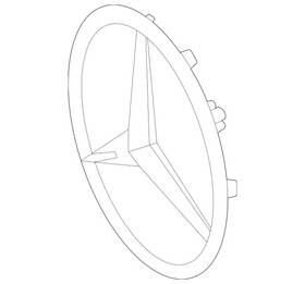 177-888-42-00-64 Mercedes-benz Genuine Emblem Support