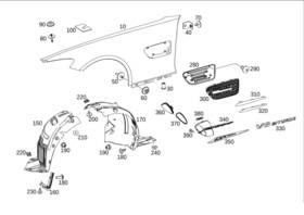 190-889-02-00 Mercedes-benz Genuine Fender Gap Cover