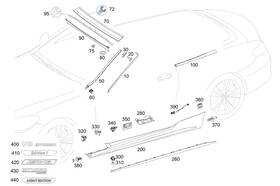 205-817-26-01 Mercedes-benz Genuine Model Badge