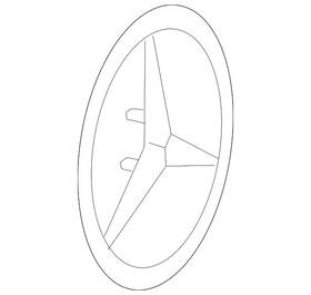 2138170116 Mercedes-benz Genuine Deck Lid Emblem